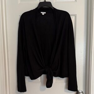 J. Jill Black Tie-Front Women's Cardigan